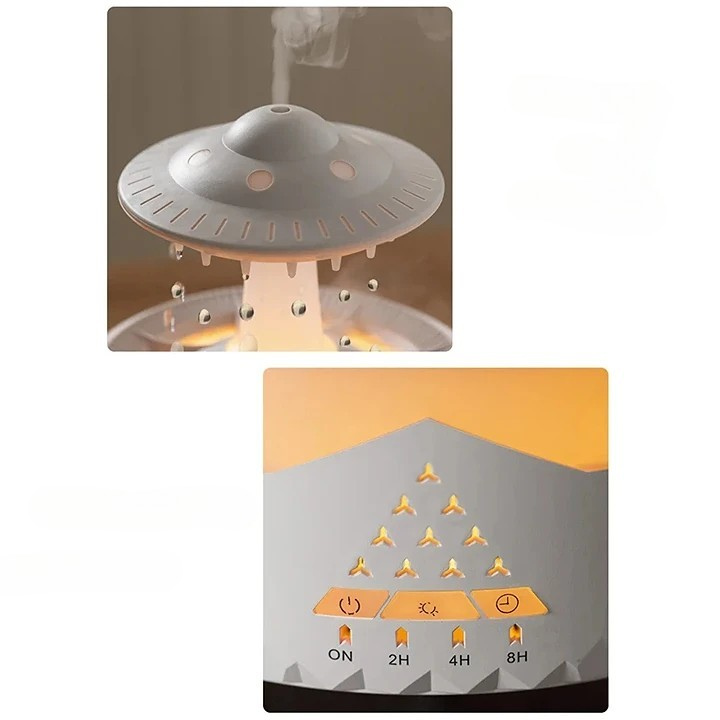 Humidificador con aromaterapia efecto lluvia