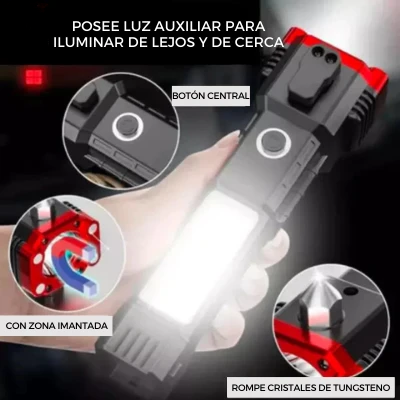 Linterna Con Martillo De Seguridad