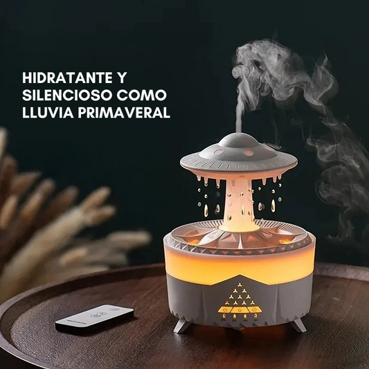 Humidificador con aromaterapia efecto lluvia