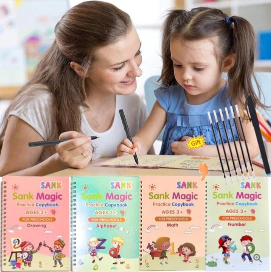 Set cuadernos magic caligrafia Montessori