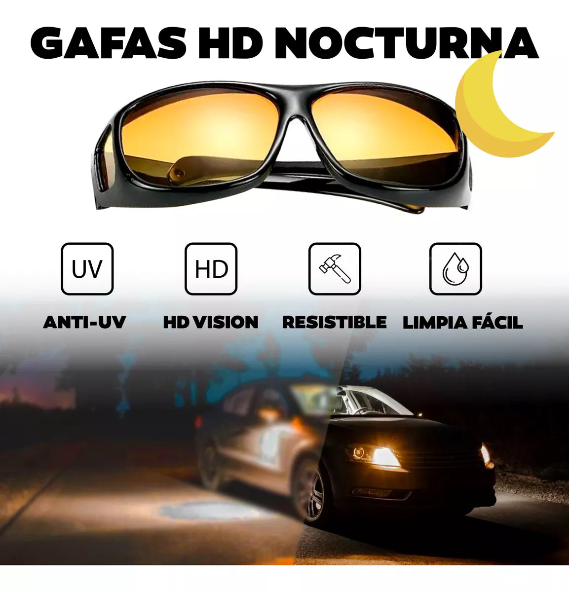 DuoVision™: 2x1 Lentes HD para Día y Noche